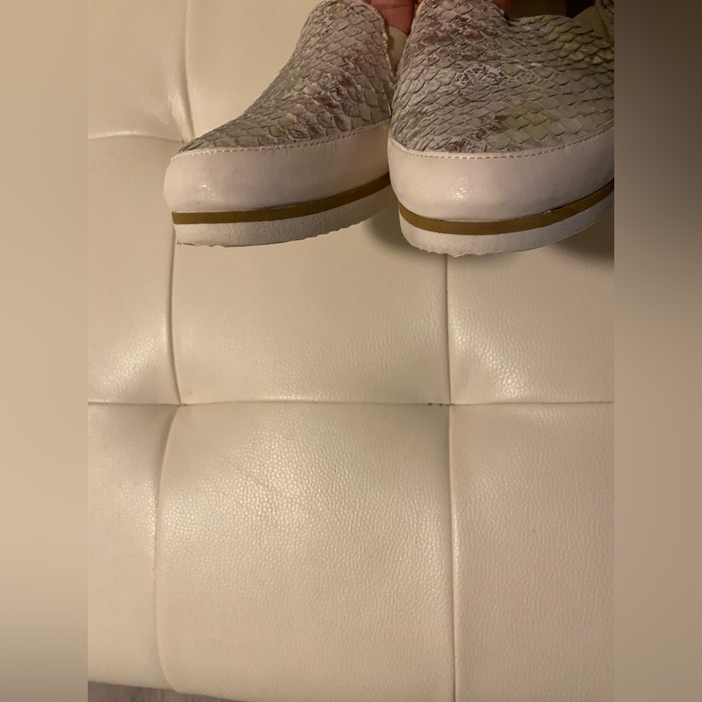 Ron White made in Italy Silver snake Textured Women's Slip-On Shoes - Picture 6 of 8